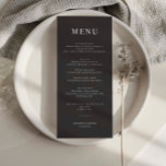 Minimalistische Charcoal Simple Wedding Menu Card Menükarte<br><div class="desc">Diese Minimalistische All In One Collection wurde speziell für Hochzeitsmenüs konzipiert und zeichnet sich durch ein übersichtliches und einfaches Layout mit klassischem Schriftart aus. Für eine erweiterte Anpassung dieses Designs, z.B. das Ändern des Layouts, des Schriftartes oder der Textgröße, klicken Sie bitte auf den obigen Button "KENNEN". Bitte kontaktieren Sie...</div>