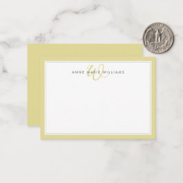 Minimalistische Chartreuse-Zwei-Rahmen-Monogramm Mitteilungskarte