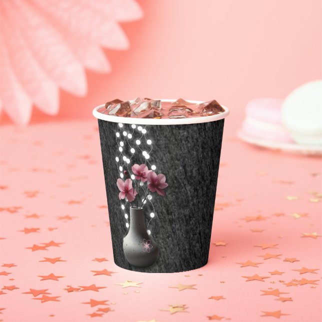 Minimalistische Cherry Blossom Blume Babydusche Pappbecher (Insitu)