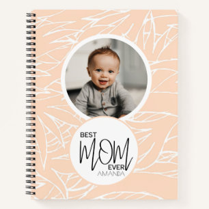 Minimalistische Chic Beste Mama je rosa Foto Notizbuch
