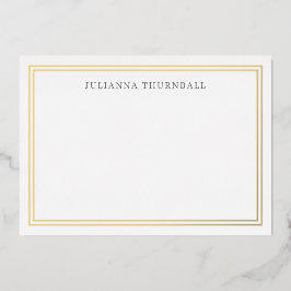 Minimalistische Chic Frame Personal Stationery Folieneinladung