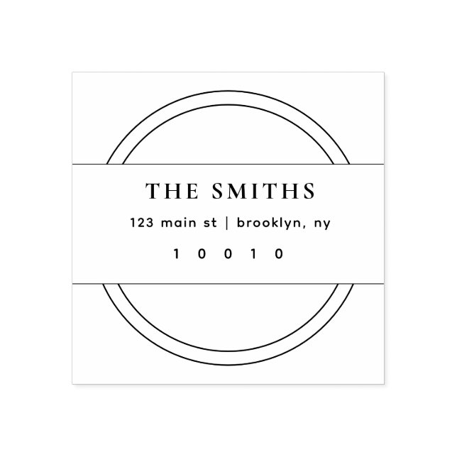 Minimalistische Chic & Simple Round-Rubber-Briefma Gummistempel (Prägung)