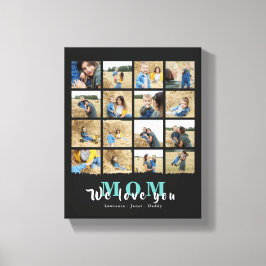 Minimalistische Chic Wir Liebe Sie Mama 16 FotoCol Leinwanddruck