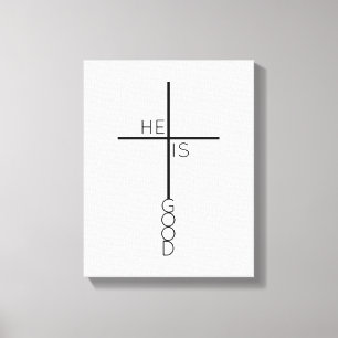 Minimalistische Christliche Cross Bible Verse Mode Leinwanddruck