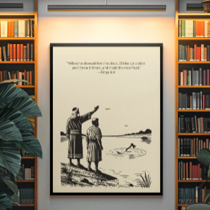 Minimalistische Christliche Wall Art - Bibelverse  Poster