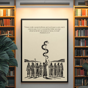 Minimalistische Christliche Wall Art - Bibelverse  Poster