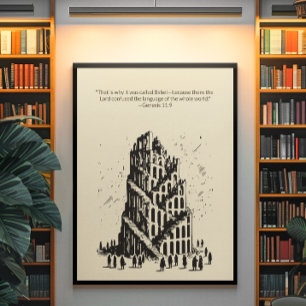 Minimalistische Christliche Wall Art - Bibelverse  Poster