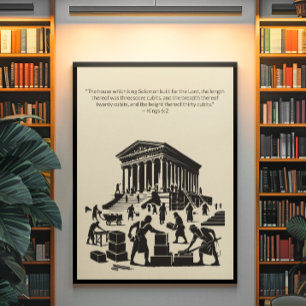 Minimalistische Christliche Wall Art - Bibelverse  Poster