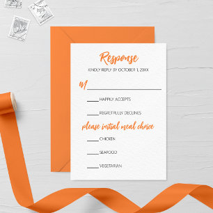 Minimalistische Chrysanthemum Wedding RSVP Card Karte