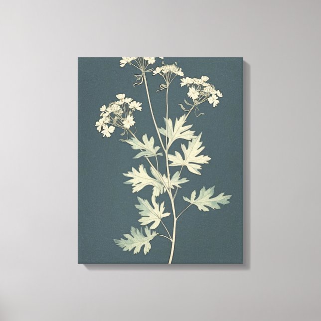 Minimalistische Cilantro-Blätter Leinwanddruck (Vorderseite)