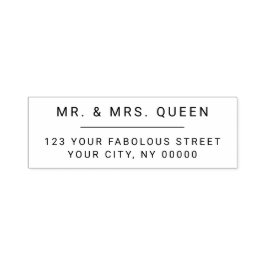 Minimalistische Clean Wedding-Rücksendeadresse Permastempel