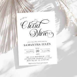 Minimalistische Cloud Nine Baby Dusche Einladung