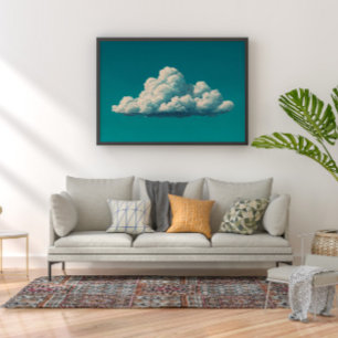 Minimalistische Cloud Wall Art für serene Zuhause- Fotodruck