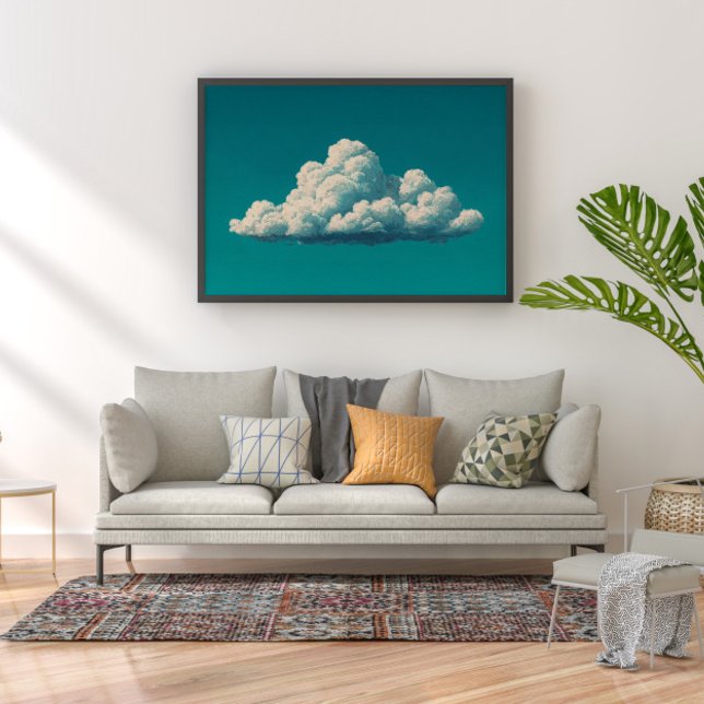 Minimalistische Cloud Wall Art für serene Zuhause- Fotodruck (Von Creator hochgeladen)