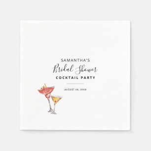 Minimalistische Cocktailparty-Brautjunggesellinnen Serviette
