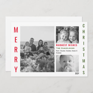 Minimalistische Collage des Rot- und Grün-Pops Feiertagskarte