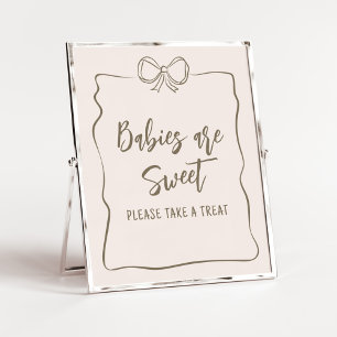 Minimalistische Coquette Baby Dusche Babys sind sü Poster