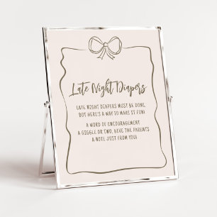 Minimalistische Coquette Babydusche Spätabentauche Poster