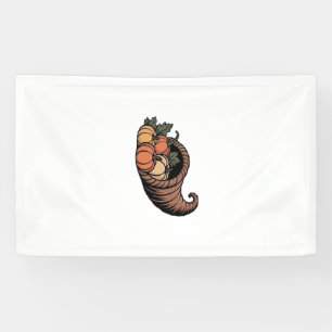 Minimalistische Cornucopia Thanksgiving Design Kla Banner