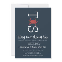 Minimalistische Crab Broil Typografy Wedding