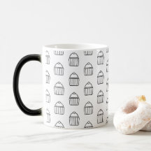 Minimalistische Cupcake-Muster-Tasse