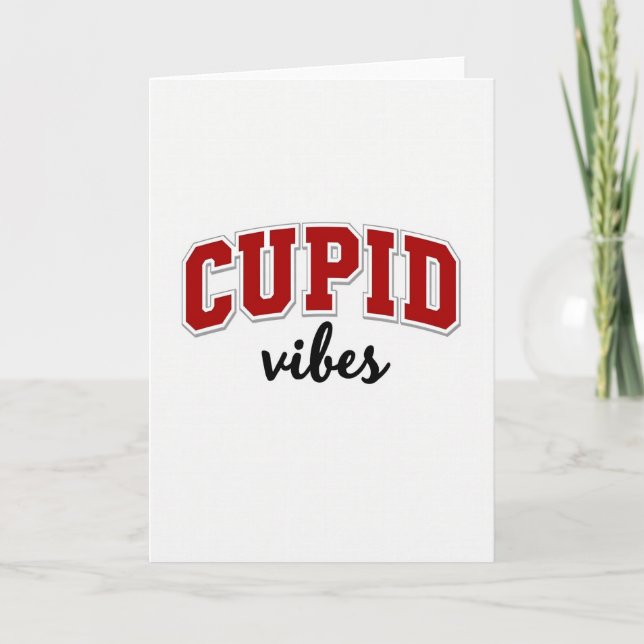 Minimalistische Cupid Vibes Karte (Vorderseite)