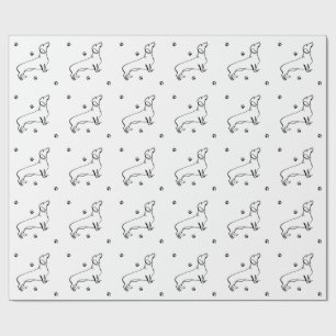 Minimalistische Dackel - Ihr Text, Ihr Stil Geschenkpapier