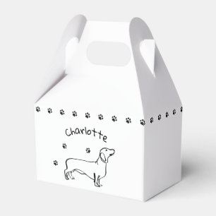 Minimalistische Dackel - Ihr Text, Ihr Stil Geschenkschachtel