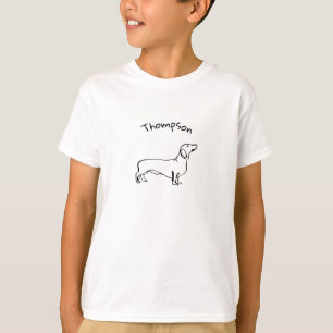 Minimalistische Dackel - Ihr Text, Ihr Stil T-Shirt