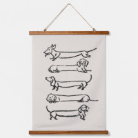Minimalistische Dackel Tapisserie