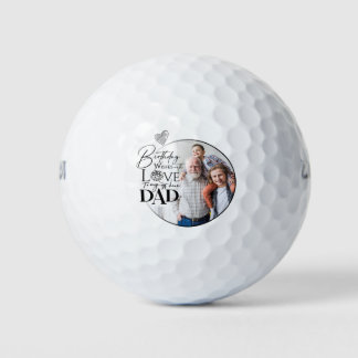 Minimalistische Dad-Birthday-Typografie-Foto Golfball