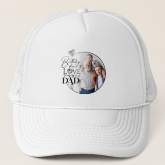 Minimalistische Dad-Birthday-Typografie-Foto Truckerkappe