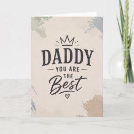 Minimalistische Daddy-Würdigung zum Vatertag Karte