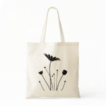 Minimalistische Daisy Blume Tote Bag