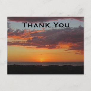 Minimalistische Dankeskarte für den Sonnenuntergan Postkarte