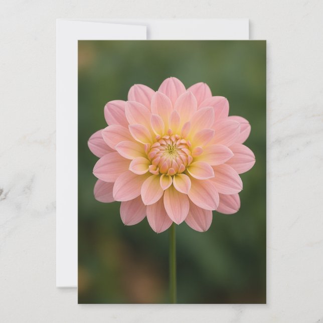 Minimalistische Dankeskarte mit einer Blume  (Vorderseite)