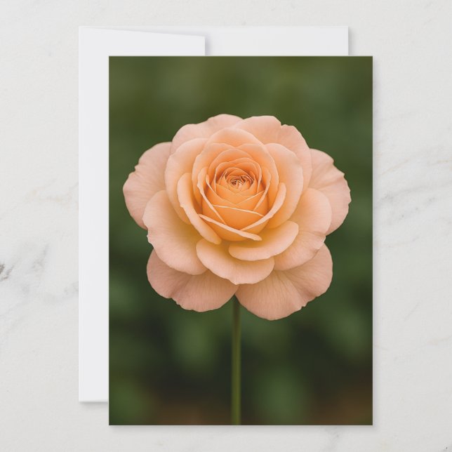 Minimalistische Dankeskarte mit einer Blume  (Vorderseite)