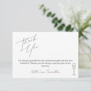 Minimalistische Dankeskarten für Renten-Geschenke