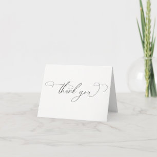 Minimalistische Dankeskarten-Hochzeit Verliebte VS Dankeskarte