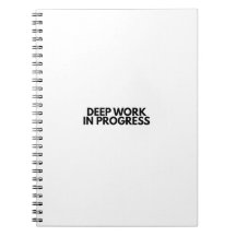 Minimalistische Deep Work In Progress Bürotypograf