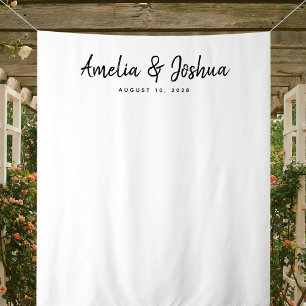 Minimalistische Dekoration für den Hochzeitsempfan Wandteppich