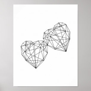 Minimalistische Dekoration Geometrische Herzklappe