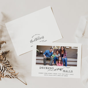 Minimalistische Dekorationsankündigung für neue Ha Feiertagskarte