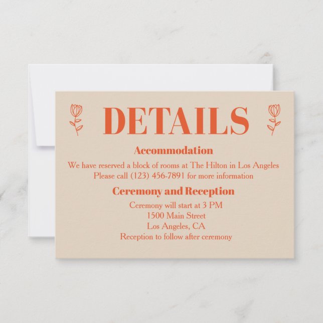 Minimalistische Detailkarten rückgängig machen Einladung (Vorderseite)