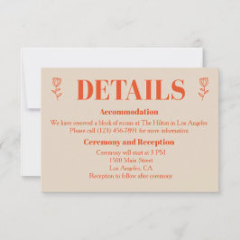 Minimalistische Detailkarten rückgängig machen Einladung