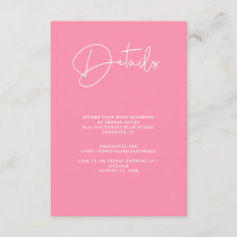 Minimalistische Details zum Hochzeitsdatum Begleitkarte