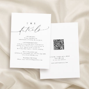 Minimalistische Details zur modernen Chic-Hochzeit Begleitkarte