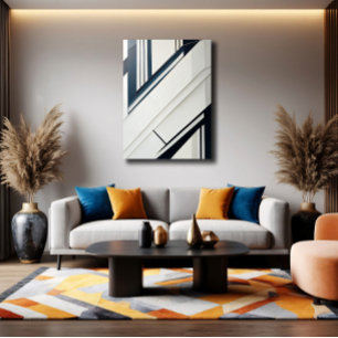 Minimalistische diagonale Geometrie Leinwanddruck