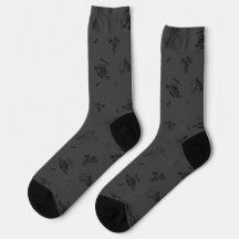 Minimalistische Dinosaurier-Crew-Socken für Erwach