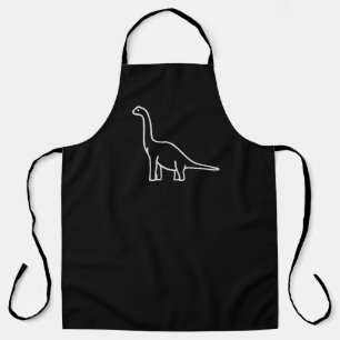 Minimalistische Dinosaurier Linie Art - Niedliches Schürze